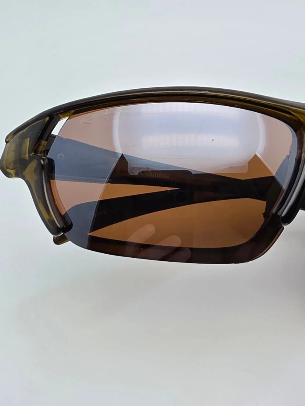 Columbia 32504 Crystal Olive Green Frame HC Polarized Silver Mirror Sunglasses